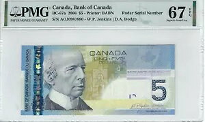 2006 BC-48-N2-i Jen/Dod PMG 67 $5 Note SN# AOJ 0987890 Desc/Ascen Ladder Note