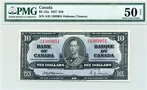 $10 1937 �I�Y�{�[�� �J�i�_��s BC-24a�APMG UNC 50 �ɂ���
