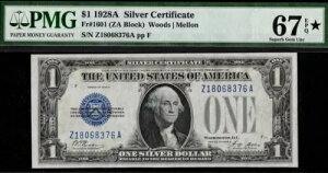 1928A $1.00 �V���o�[ Z18068376A P.M.G #67EPQ-STAR-