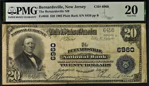 1902 $20 National Bank j[W[W[Bo[i[Yr CH# 6960 PMG 20 gbv |bv 1/0