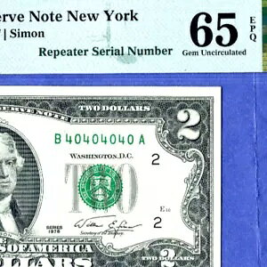 �� Fancy SUPER REPEATER $2 #40404040 �V���A���i���o�[ #PMG65 EPQ�V���[�Y 1976�N