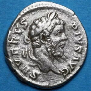 ローマのコイン - デナリウス銀 - セプティミウス セウェルス、西暦 193 〜 211 年頃