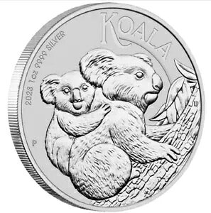 2023 オーストラリア コアラ 1オンス $1 純銀 .9999 地金コイン ミントカプセル入り
