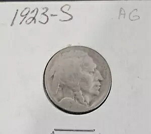 1923 S ファイブ 5 セント レア バッファロー ニッケル USA アメリカ合衆国 SAN