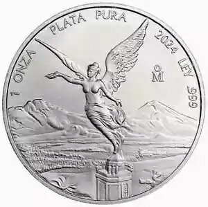 2024 メキシコ リベルタ 1 オンス シルバー 999 Plata Pura Onza メキシコ未流通コイン