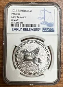 2022 1oz �Z���g�w���i S $1 �y�K�T�X NGC MS69 ���������[�X (NS) (slab814)
