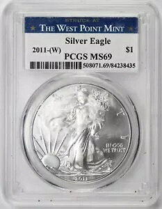 2011-(W) Vo[ AJ C[O PCGS MS69 SAE ASE (RCł͂ȂP[Xɓ܂) $1