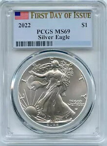 2022 $1 AJ Vo[ C[O 1 IX h PCGS MS69 s FDOI
