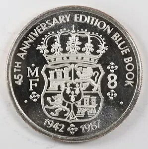 1987 45 ���N�L�O�z�C�b�g�}�� �R�C�����i 1 �I���X �V���o�[ ���E���h .999 �u���[ �u�b�N �R�C��