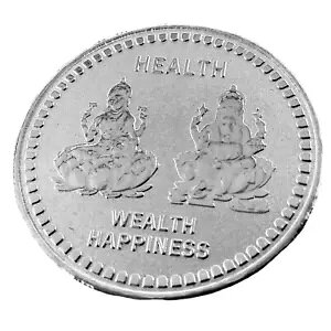 20 ガム 999 シルバー ディワリ ラクシュミとガネーシャ オーストラリア地金コイン & カプセル