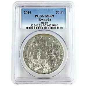 2014 PCGS MS69 ルワンダ インパラ銀貨