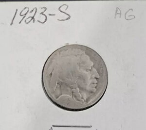 1923 S ファイブ 5 セント レア バッファロー ニッケル USA アメリカ合衆国 SAN