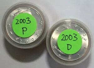 2 ���[�� 2003 P & D �P�l�f�B �n�[�t�_���[�����ʃR�C�� P ����� D 50c US �e 1 ��