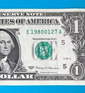 1980 年 1 月 27 日 : E 19800127 A 1 ドル紙幣の誕生日紙幣