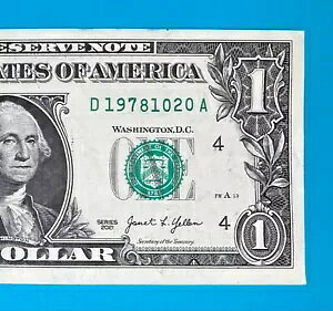 1978 年 10 月 20 日 : D 19781020 A $ BIRTHDAY Note $1 1 ドル紙幣