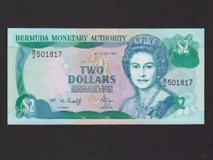バミューダ:P-34a、2ドル、1988 * クイーンエリザベス 2 世 * UNC *