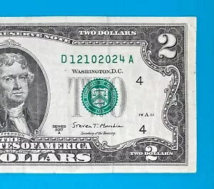 2024年12月10日 / 2024年10月12日 D 12102024 A $ BIRTHDAY Note $2 2ドル紙幣