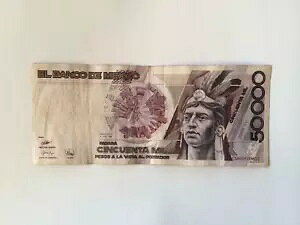 50000 y\ LVR 1990 CUAUHTEMOC SERIE GV