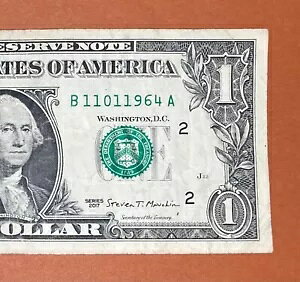 1964 年 11 月 1 日 (B 11011964 A) 1 ドル紙幣の誕生日メモ
