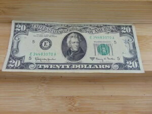 1963-A ヴィンテージ 20 ドル連邦準備銀行紙幣 - リッチモンド - E - 20 ドル紙幣