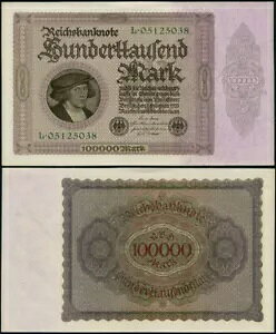 FR�B 83 A 100,000 1923 ���E�����h�C�c �`���C�X CU+