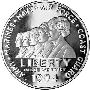 1994 P Women In Military Proof �L�O 90% �V���o�[ �_���[ US �R�C��