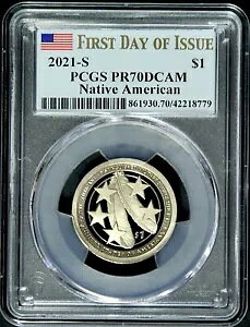 2021 S $1 SACAGAWEA MILITARY SERVICE PCGS PR70 DCAM s
