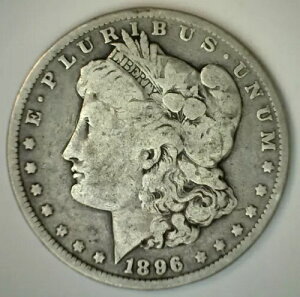 1896 O ���[�K�� �V���o�[ �_���[ ���ɗǂ� $1 US �^�C�v �R�C�� VG �j���[�I�[�����Y �R�C�� �T�[�N��