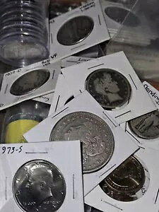 「ジャンク」ヴィンテージ米国コイングラブバッグ混合ロット | 90% 銀 + 小麦ペニーなど