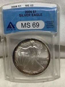 2006 US �V���o�[ �C�[�O�� ANACS �O���[�h MS 69 �~���g �g�[�����オ��n�߂Ă��܂�