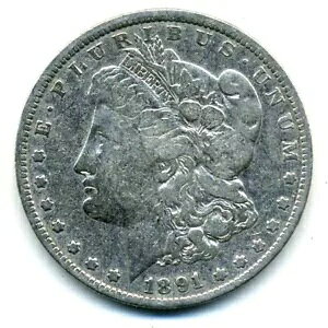 1891 O VF ���[�K�� �h�� �f�G�Ȕ��ɏ㎿�ȕč� 90% �V���o�[ �I���W�i�� ���A�� �R�C�� #4668
