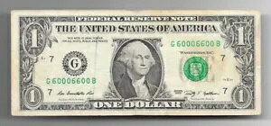 $1 1 �h������ 2009 �t�@���V�[ �V���A���ԍ� �o�C�i�� G 60006600 B