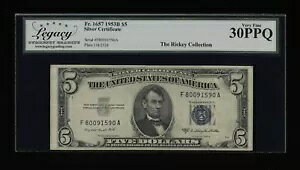 DBR 1953-B $5 Vo[ Fr. 1657 FA ubN KV[ 30 PPQ VA F80091590A