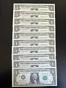 ☆ 10 ロット - 2003 A $1 連邦準備銀行スターノート J 地区カンザスシティ UNC