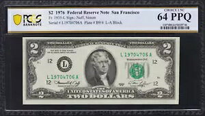 Fr.1935-L 1976 �T���t�����V�X�R $2 �A�M������s�� PCGS Ch ������ 64 PPQ