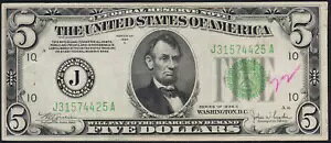 Fr.1959-J 1934C JUXVeB $5 AM VF+ CN