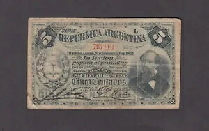 A[` P.209-COL.022b-7118 5 CENTAVOS 1891(1896) V[Y L t@C 2204