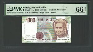 �C�^���A 1000 ���� 1990 P114c "S/N 400060" �����ʃO���[�h 66