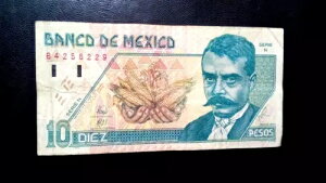 メキシコ 10 ヌエボス ペソ、エミリアーノ サパタ 1994