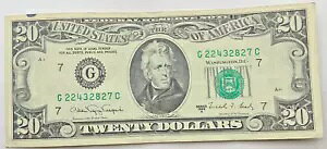 1988-A ヴィンテージ 20 ドル連邦準備銀行紙幣 - シカゴ - G - 20 ドル紙幣