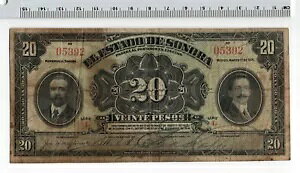 1914 �N �G�� �G�X�^�[�h �f �\�m�� 20 �y�\ - ���L�V�R���� Billete Mexicano