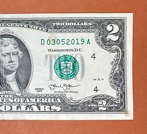 2019年3月5日; 2019 年 5 月 3 日 (D 03052019 A) 2 ドル紙幣の誕生日メモ