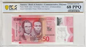 �W���}�C�J 2022 50 �h�� PCGS �F�莆�� UNC 68 PPQ �s�b�N �V�i