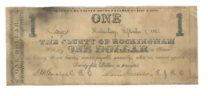 バージニア州ロッキンガム郡 1861 年 1 ドル紙幣