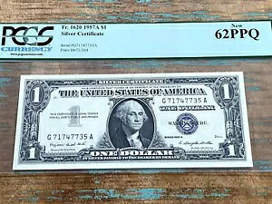 $1 1957A 1620 GA G-A ubN Vo[ؖ PCGS 62PPQ