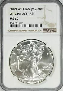 2017-(P) �A�����J�� �V���o�[ �C�[�O�� NGC MS 69 #PT3-13