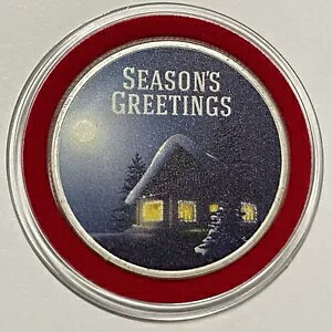Seasons Greetings Wintery Holiday �R�C�� 1 �g���C�I���X .999 �t�@�C�� �V���o�[ ���E���h ���_��