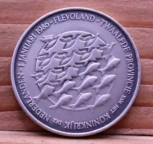 1986N11 FLEVOLAND-TWALLFDE PROVINCIE 35mm 18g RC 999/1000 Vo[ (GG)