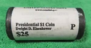 2015 P ドワイト アイゼンハワー 未開封 25 コイン ミント ロール 大統領ゴールデン ダラー