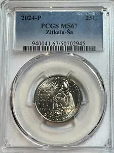 2024 P Zitkala Sa 25c PCGS MS67 �A�����J�����N�H�[�^�[